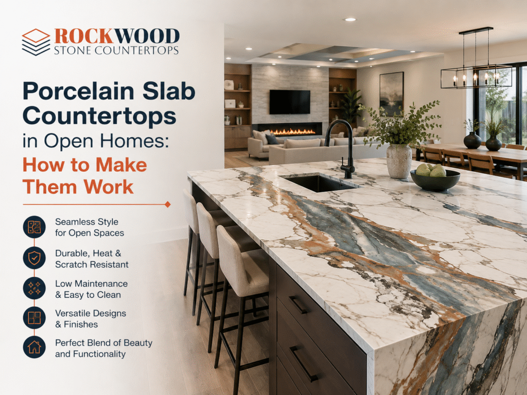 Porcelain Slab Countertops in Open Homes: How to Make Them Work