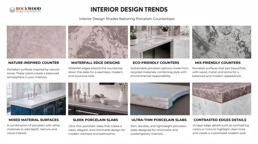 Interior Design Shades featuring Porcelain Countertops