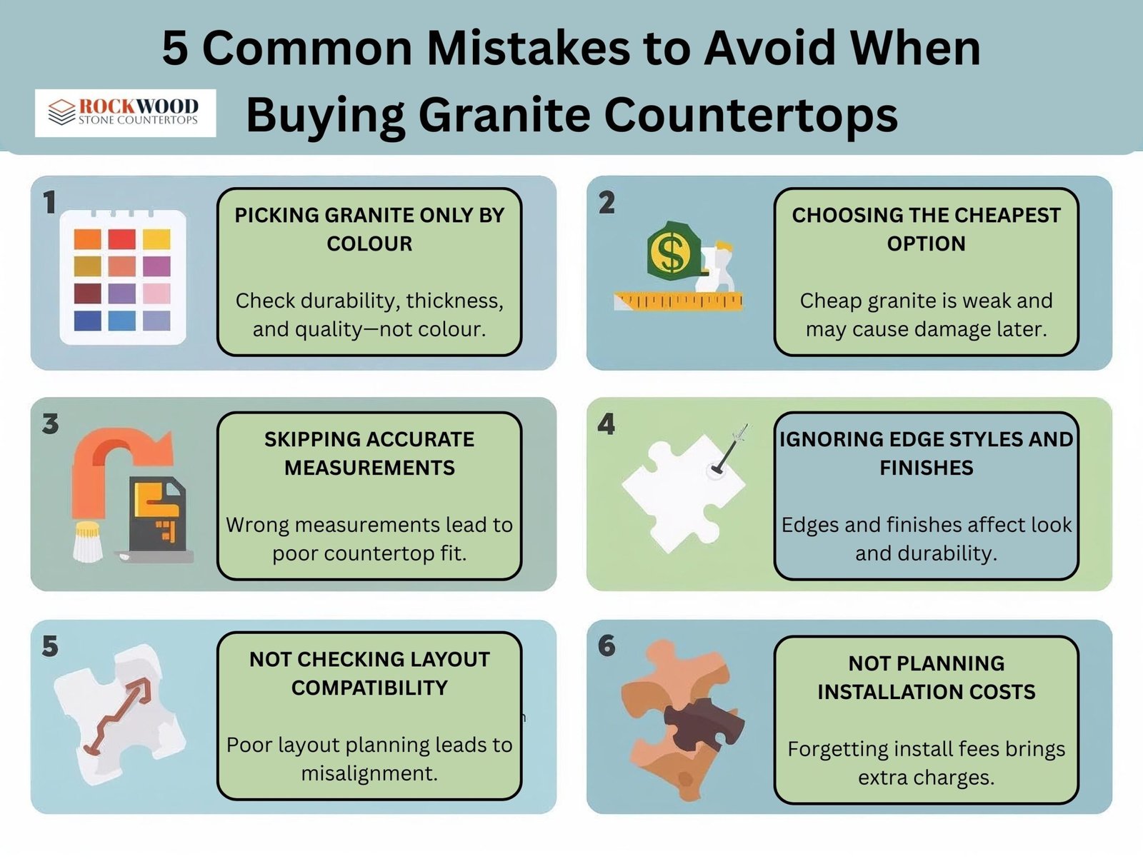 5 Common Mistakes to Avoid When Buying Granite Countertops