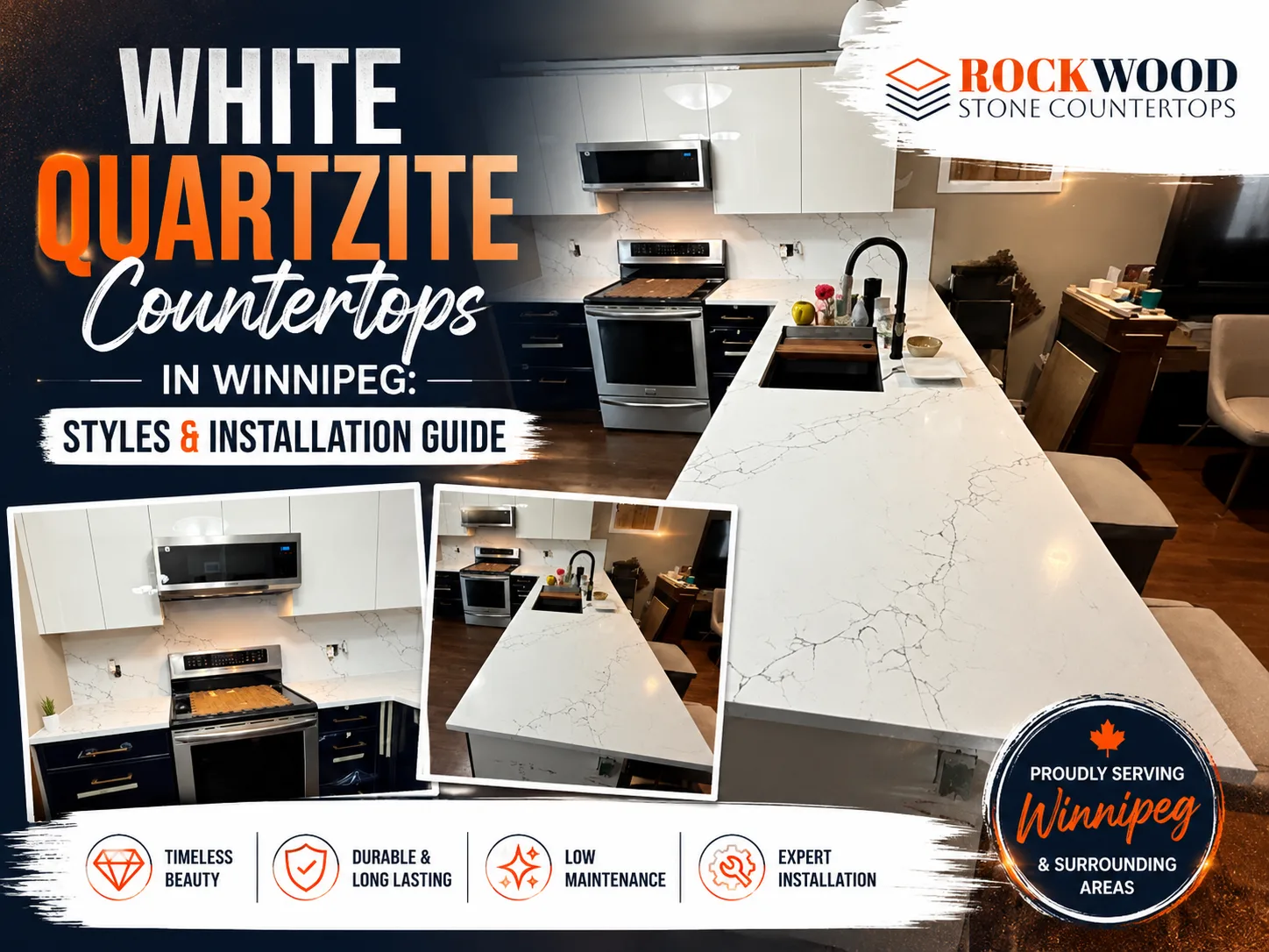 White Quartzite Countertops in Winnipeg: Styles & Installation Guide