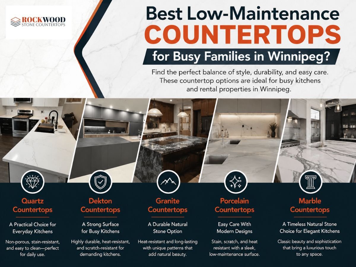 Best Low-Maintenance Countertops for Busy Families in Winnipeg?