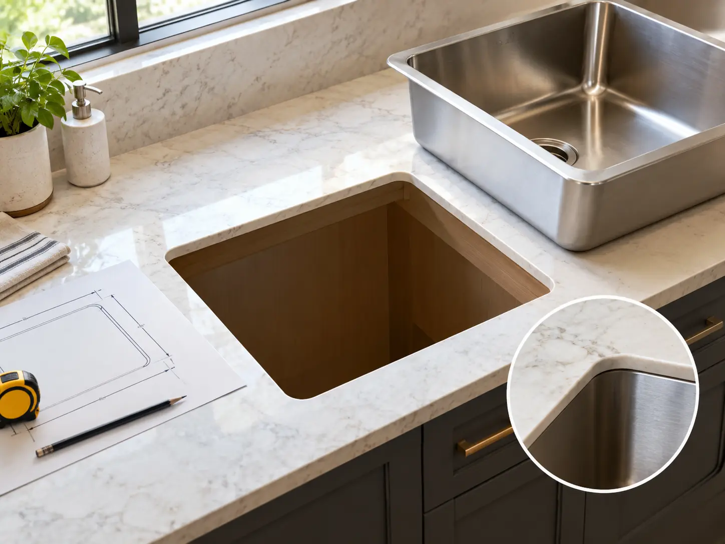 Undermount Sink Sizing: How Large Should a Countertop Cutout Be?